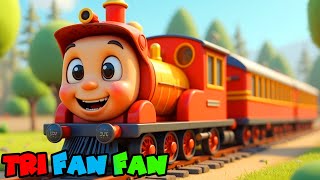 Trenulețul Colorat🚂Cântece și desene animate pentru copii  TRI FAN FAN [upl. by Anatola]