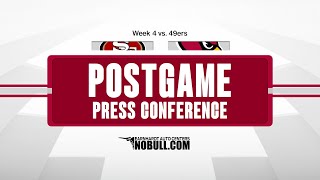 Jonathan Gannon Postgame Press Conference  Cardinals vs 49ers Week 4 [upl. by Nasar]