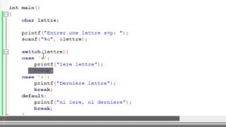 LANGAGE C  21  Linstruction switch [upl. by Delcine]