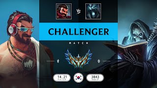 Challenger Match Super Graves vs Super Karthus  KR server Patch 1421 [upl. by Heurlin]