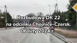 Rozbudowa DK22 na trasie ChojniceCzersk [upl. by Pruchno]