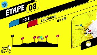 Tour de France 2022 FR Etape 8 Dole  Lausanne  PS5 [upl. by Glaudia]