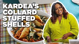 Kardea Brown’s Collard Green Stuffed Shells  Delicious Miss Brown  Food Network [upl. by Nomla628]