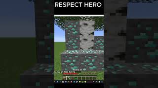 Minecraft hero 😱😱 [upl. by Hoagland]