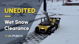 Yarbo Snow Blower vs Wet Snow Effortless Clearing on a Grand Scale [upl. by Gonnella948]