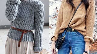 Knit Sweaters For Women  20 Style Tips On How To Wear Knit Sweaters This Winter [upl. by Bushweller809]