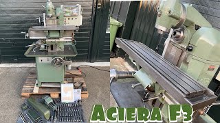 Aciera F3 Milling Machine with lots of accessoires Fräsmachine Fräsmaskin [upl. by Ordnasela]