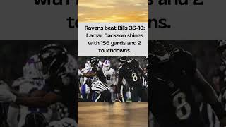 In a night of Lamar Jackson the Baltimore Ravens defeat the Buffalo Bills short nfl lamar [upl. by Felske606]