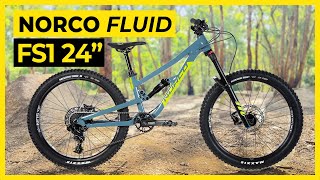 Best 24 inch mountain bike  Norco Fluid FS1 Review [upl. by Nosmirc]