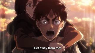 Eren Uses The Coordinate and Saves Mikasa  Eren vs Reiner and Bertholdt HD [upl. by Sylera835]