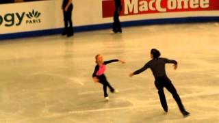 2014 01 16 EC Pairs SP practice Tatiana VOLOSOZHAR Maxim TRANKOV [upl. by Llednor]