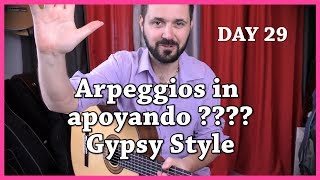 Day 29  Arpeggios in apoyando   Classical Fingerstyle Guitar [upl. by Norehs618]