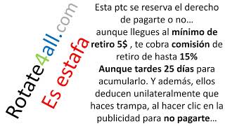 Rotate4allcom Es estafa es scam [upl. by Gnaht]