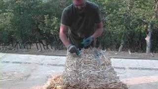 StrawBalecom ReTying Straw Bales Part 1 of 3 [upl. by Avlis]