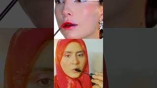 Lets Try Mascara Lipstick Hack😱🤯 shorts makeuphacks [upl. by Idolah]