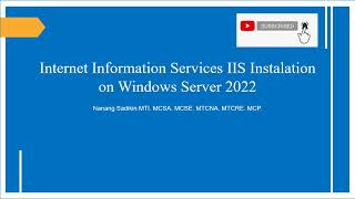 Internet Information Services IIS Installation Web FTP Server on Windows Server 2022 Standard [upl. by Callida]