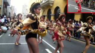 DANZA  SAYAS Y CAPORALES EN DESFILE POR LAS CALLES DE LIMA [upl. by Silvio]