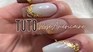 TUTO POSE AMÉRICAINE  EFFET MARBRE SIMPLE 💅🏼 [upl. by Anek]