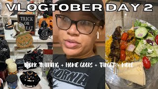 VLOGTOBER  VLOG Work Training  Homegoods shopping  Target run  Zoes Kitchen  KeairaJay [upl. by Einahpehs]