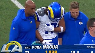 Puka Nacua Suffers Serious Shoulder Injury vs Browns Taken to Locker Room [upl. by Racso]