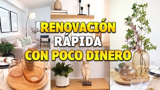 COMO RENOVAR la DECORACION de TU SALA CON POCO DINERO  ORGANIZACIÓN [upl. by Ashman]