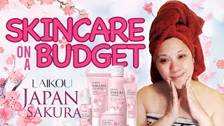 Budget Skincare Review  LAIKOU JAPANESE SAKURA  Lexi Tries [upl. by Zetrom]