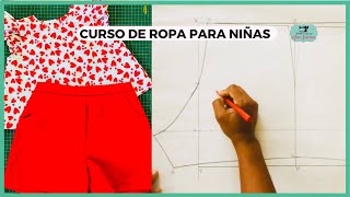 VIDEO 19 CONFECCIÓN PANTALÓN CORTO NIÑAS  CURSO ROPA DE NIÑAS [upl. by Norri]