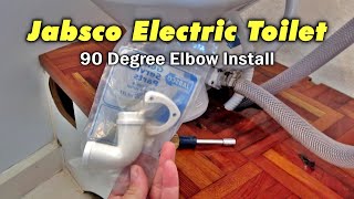 Update on the Jabsco Electric Toilet  Added 90 Degree Elbow for A Neater Installation [upl. by Anom176]