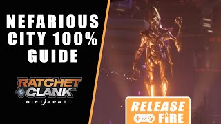 Ratchet amp Clank Rift Apart Nefarious City Walkthrough Corson V  100 guide get to the Statue [upl. by Uahsoj]