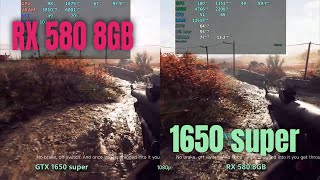 GTX 1650 super vs RX 580 8gb [upl. by Ailerua]