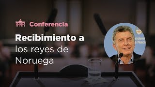 El presidente Macri y la Primera Dama Juliana Awada recibieron a los reyes de Noruega [upl. by Rosinski473]