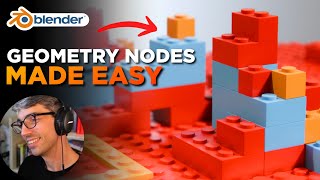 Beginner Geometry Nodes Blender Tutorial [upl. by Inahet]