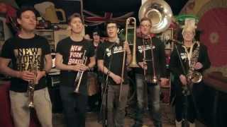 New York Brass Band  Never Gonna Give You Up Live on The Cool Beans TV Show [upl. by Eikceb]