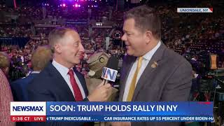 LaLota Joins Rob Astorino on Newsmax at Trump Rally [upl. by Andrus]