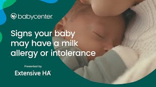 Signs your baby may have a milk allergy or intolerance  Ad Content for Extensive HA [upl. by Nikkie]