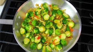 The Best Brussel Sprouts Recipe Ever  A Caribbean Twist [upl. by Awhsoj344]