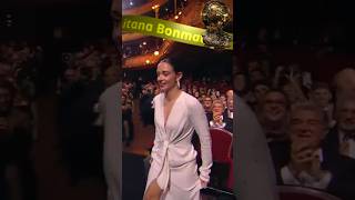 Aitana Bonmati cute and shy winning the Ballon dOr 2024 ballondor aitanabonmati [upl. by Raseta295]