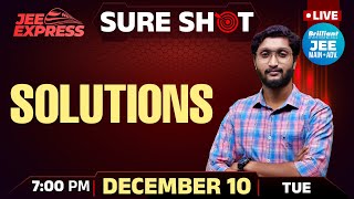 JEE EXPRESS  SURE SHOT  Solutions  PYQ JEE Main  10th Dec 2024  700 PM [upl. by Nnylahs]