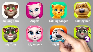 Talking Tom My Talking Angela Talking Ginger Talking Ben My Tom My Angela My Hank My Tom 2 [upl. by Eiramasil]