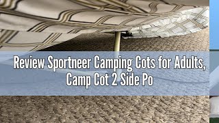 Review Sportneer Camping Cots for Adults Camp Cot 2 Side Pockets Cots for Sleeping 450LBSMax Load [upl. by Nosnhoj327]