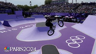 BMX cycling creates wild tricks crashes and carnage at Paris Olympics  NBC Sports [upl. by Clemente619]