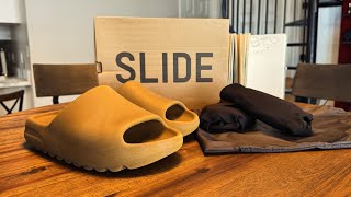 Yeezy Slides Ochre After 2 Years Size 12 October 2021 Release  Quality Sizing and Comfort [upl. by Nomled]