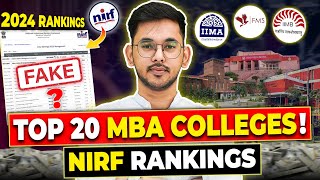 💥 Top 20 MBA Colleges India  High ROI TOP NIRF Rankings 2024 📊 MBA MBAColleges CAT2024 IIM [upl. by Azrim]