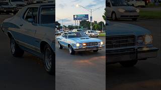 1973 Ford Gran Torino Classic Car Drive By Engine Sound Woodward Dream Cruise 2024 [upl. by Cence]