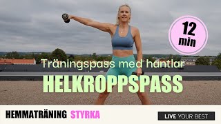 HEMMATRÄNING  Helkropp med hantlar [upl. by Skillern]