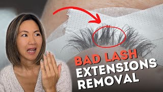 How to Remove Eyelash Extensions SOS Fixing a Bad Lash Job [upl. by Akcir]