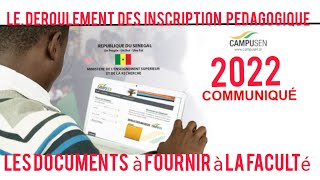 comment se déroule les inscriptions pédagogiques campusen 2023 et les documents à fournir [upl. by Ertha]