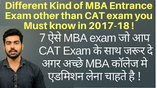 Top 7 MBA Entrance exam in India  Different MBA Entrance Exam CAT XAT MAT Complete Information [upl. by Airemat]