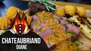 CHATEAUBRIAND Ossenhaas met een klassieke Dijon mosterdsaus  Tenderlion with a french Diane sauce [upl. by Aelaza]