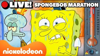 🔴 LIVE SpongeBobs Most Extreme Weather Marathon 🔥❄️  Nickelodeon [upl. by Terryn]